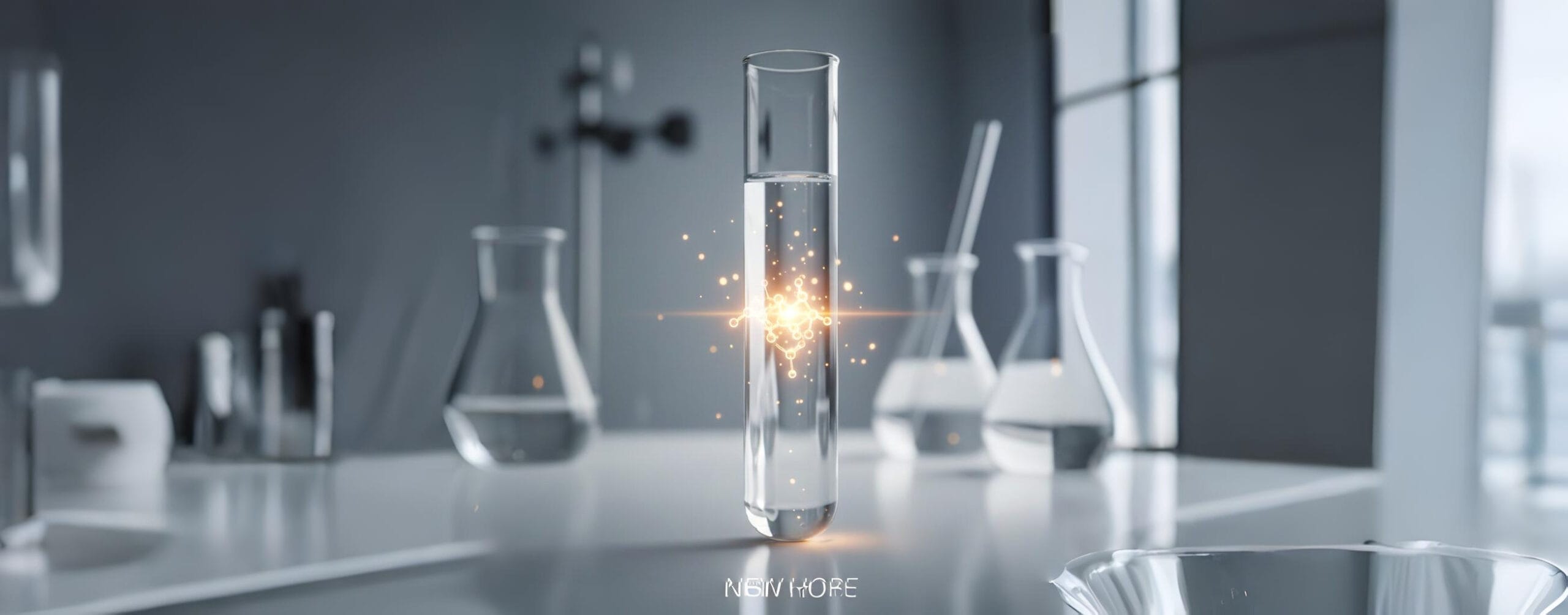 A laboratory test tube containing fluid with glowing, bright spots, symbolizing the discovery and early detection of the alpha-synuclein protein via a new spinal fluid test, offering new hope for Parkinson's disease diagnosis and personalized treatment.